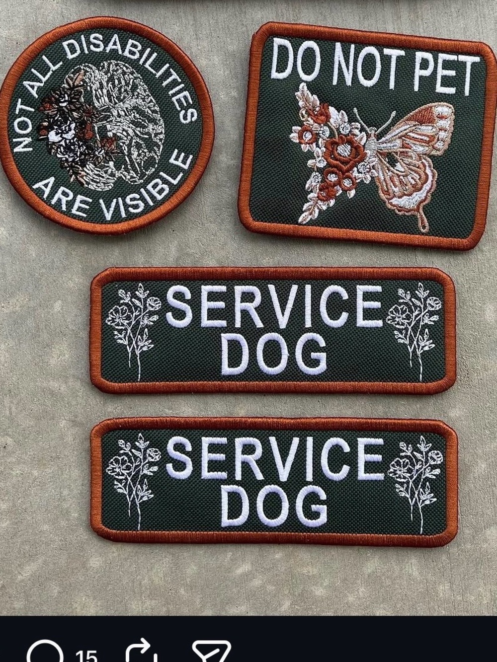 Service Dog Velcro Patches